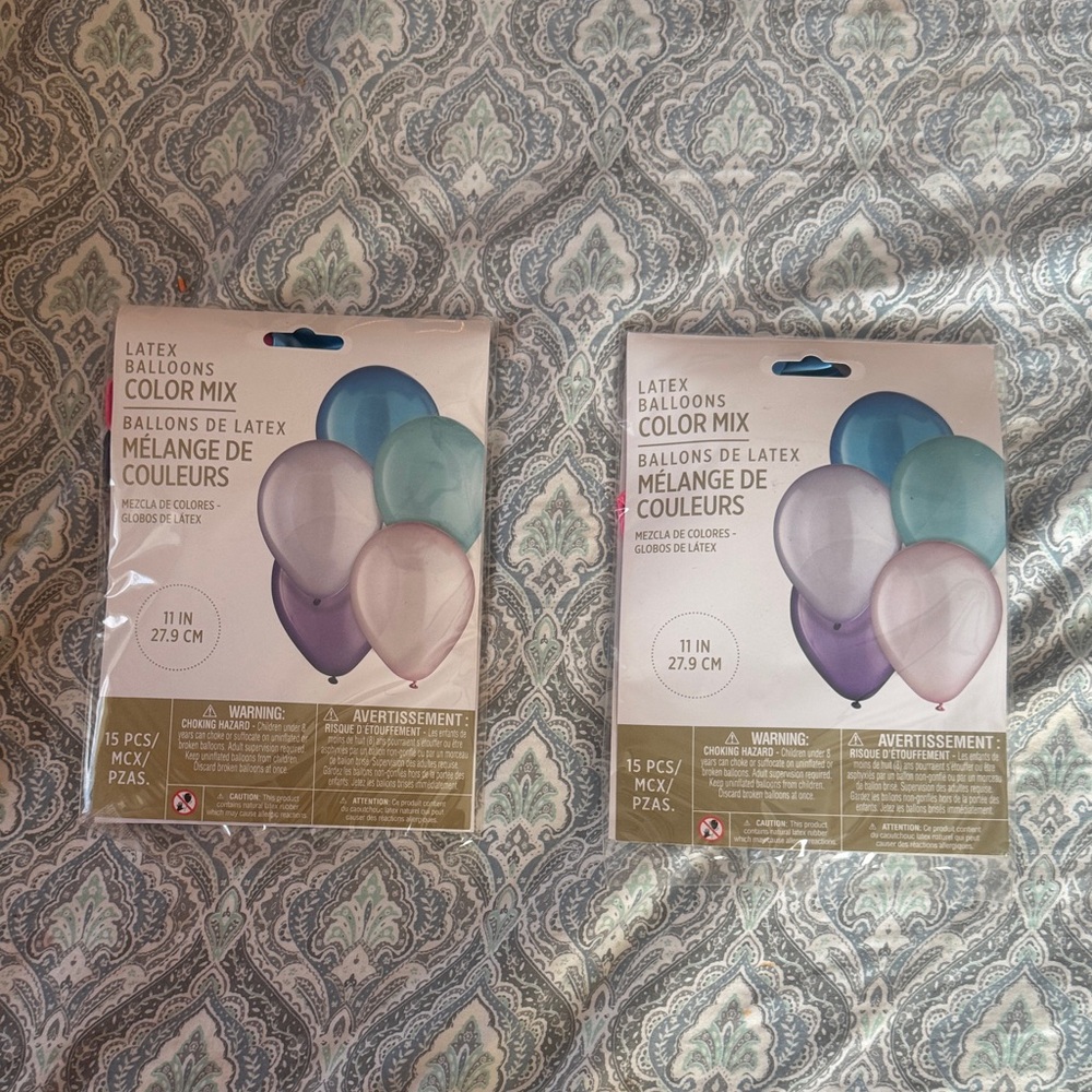 Vibrant Latex Balloons Set - Blue, Purple, White